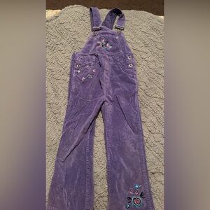 Vintage Barbie Embroidered Purple Kids Overalls